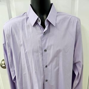 💥Express 1MX Fitted Lavender LS Shirt / 16-16.5